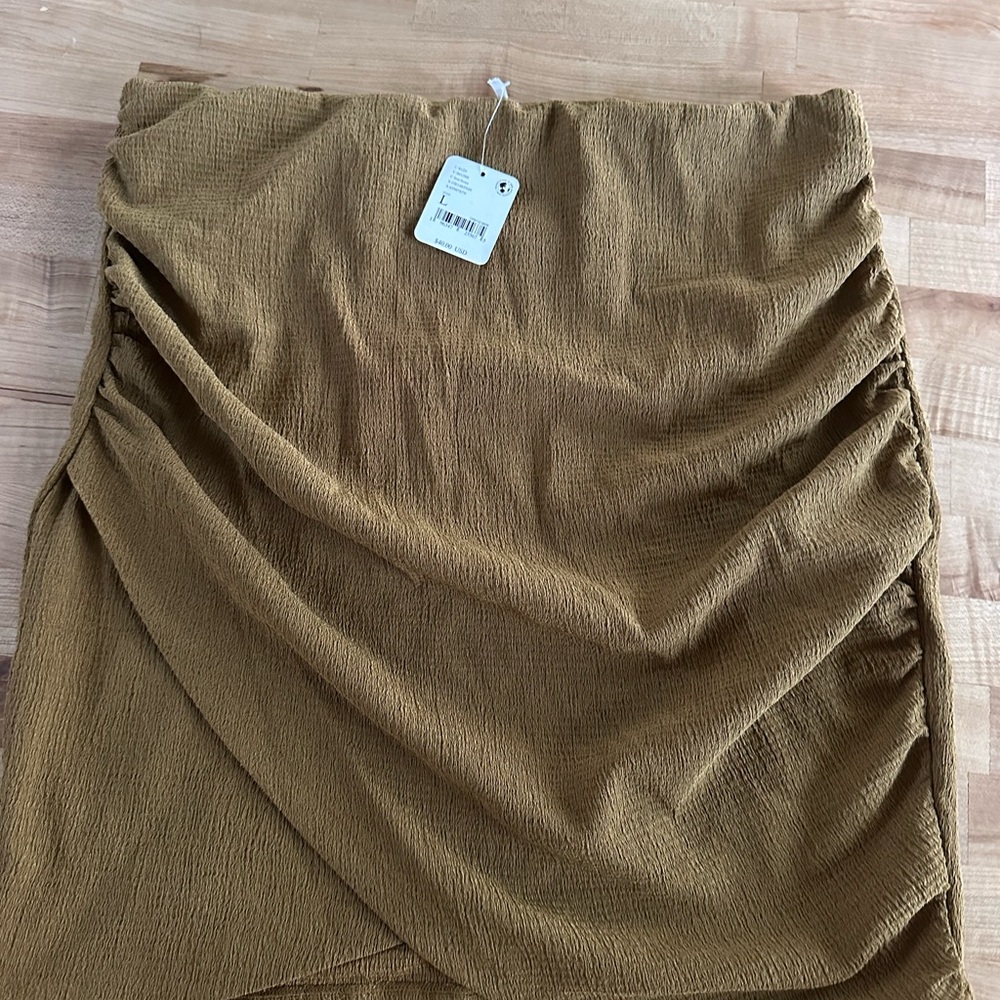 Free People Asymmetrical Tan Skirt